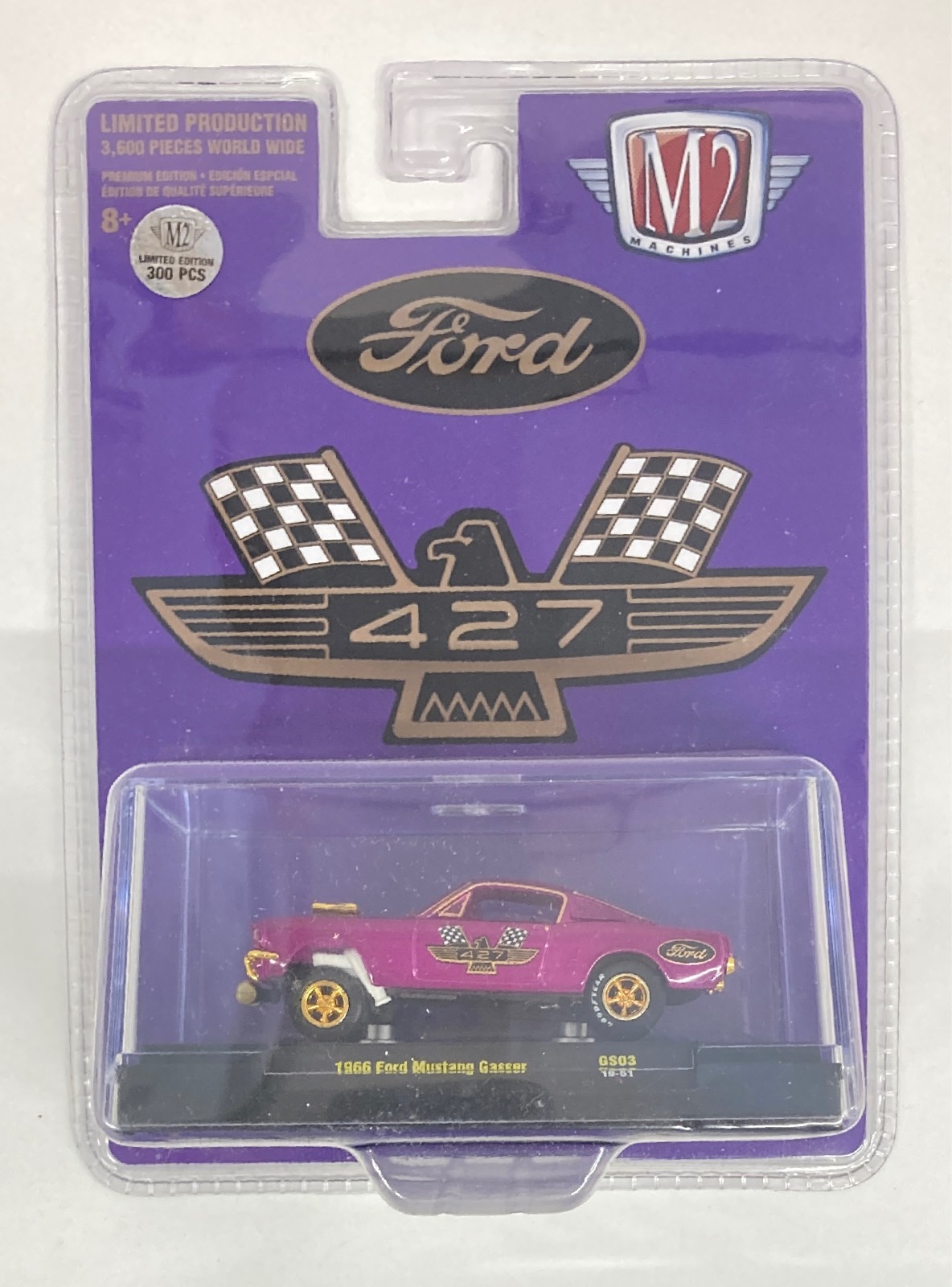 M2 Machines 1/64 - Ford Mustang GASSER 1966 - Édition Limitée Fanta - Modèle Réduit En Métal - Collection Coca-Cola