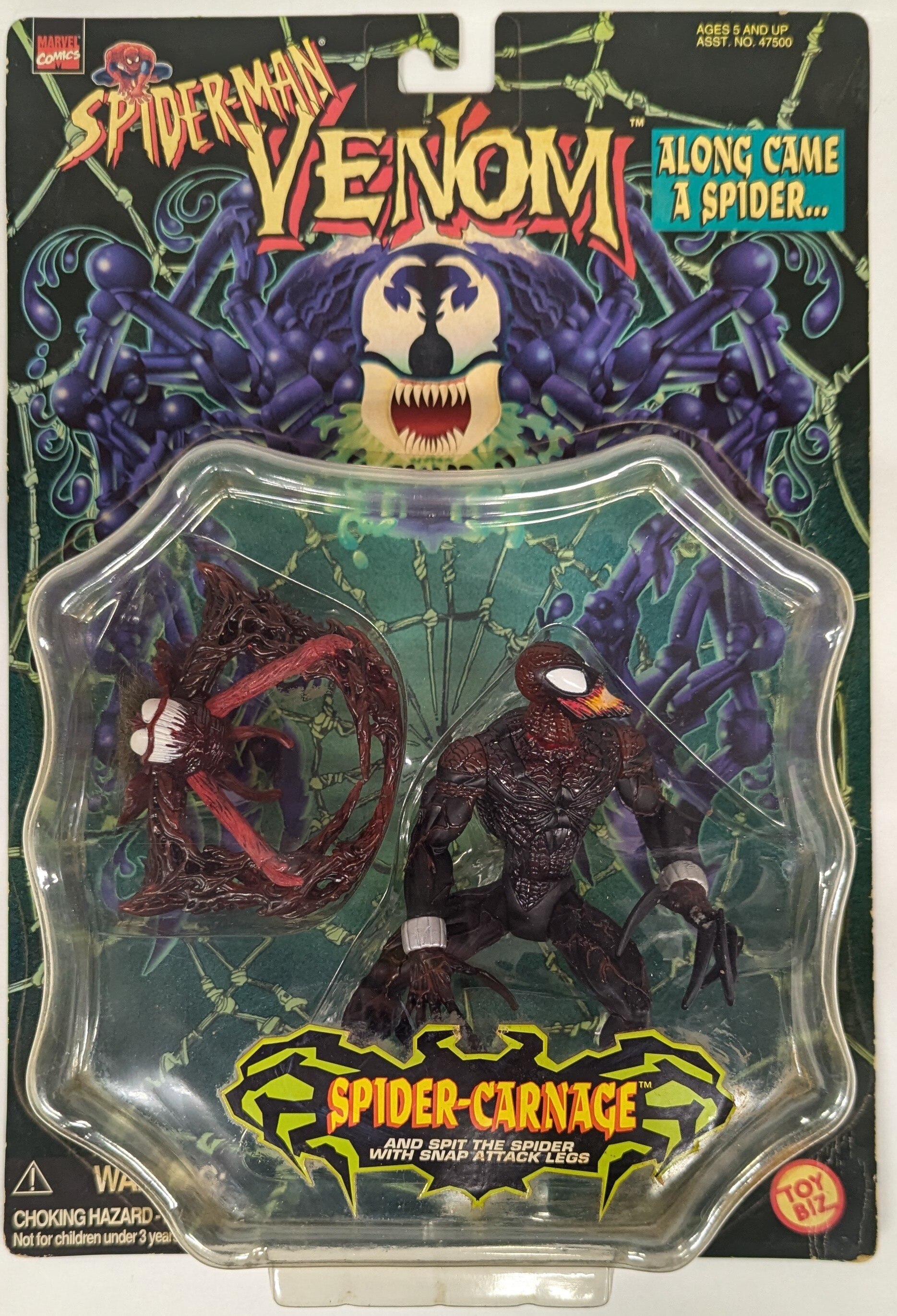 Marvel WEB FLYERS CARNAGE Spider-Man Sneak Attack 5 Figure 1997 Toy Biz as is | Comic Books - Modern Age, Spider-Man