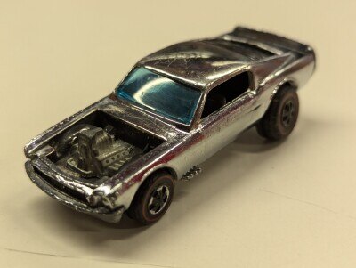 MATTEL 1970 CLUB KIT HOTWHEELS MUSTANG BOSS HOSS CHROME 6499