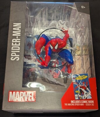 McFARLANE TOYS INCLUDES COMIC BOOK SPIDER-MAN