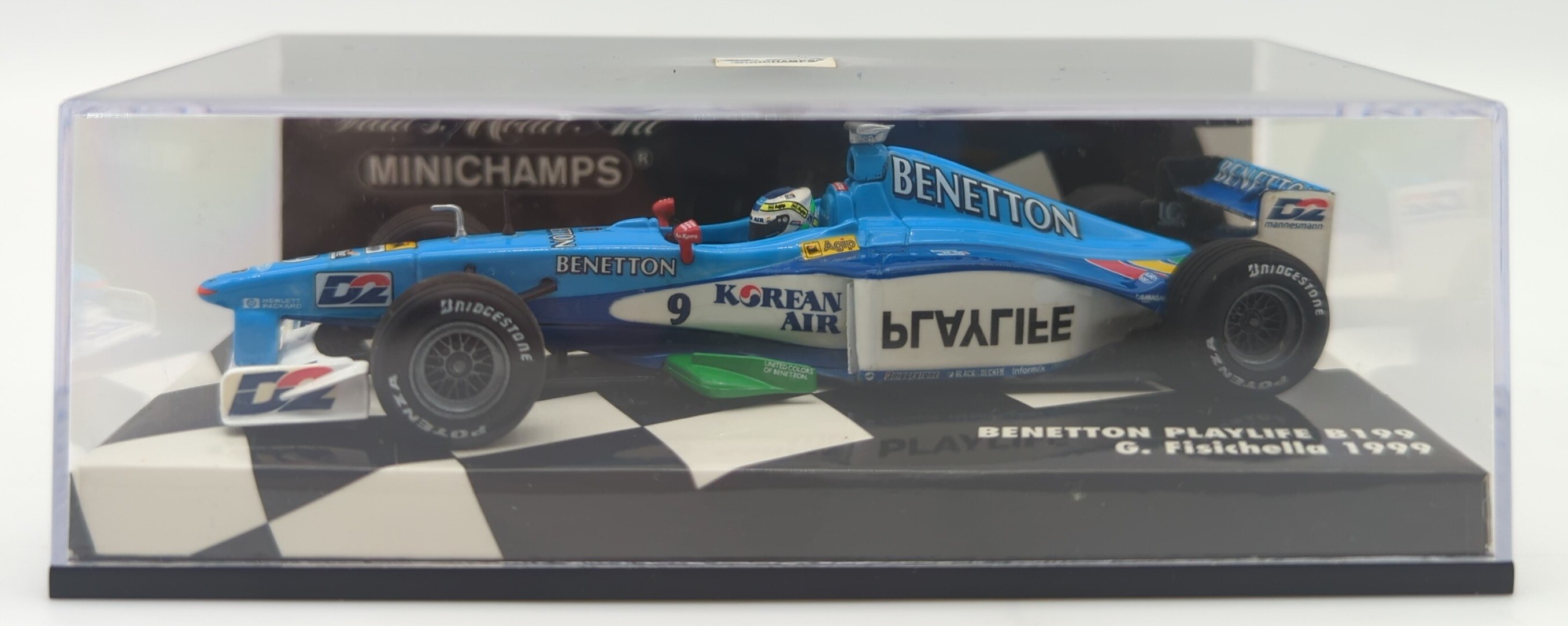MiniChamps 1:43 - Model race car - Benetton playlife b199 a. Wurz 1999 - auction online Catawiki