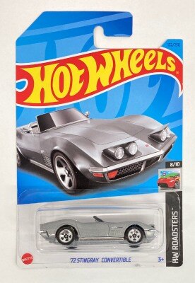 MATTEL HOTWHEELS HW ROADSTERS 8/10 HKK12 '72 STINGRAY CONVERTIBLE/グレー 132/250