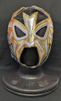 プロレスマスク 【初代タイガーマスク Ⅲマーク (金ラメx黒フチ