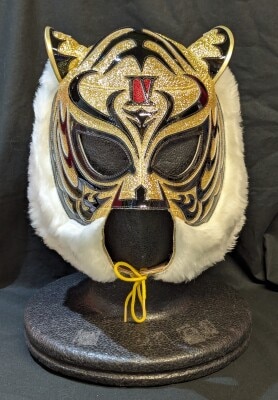 プロレスマスク ウンベルト製 【ミル・マスカラス (銀ラメx黒