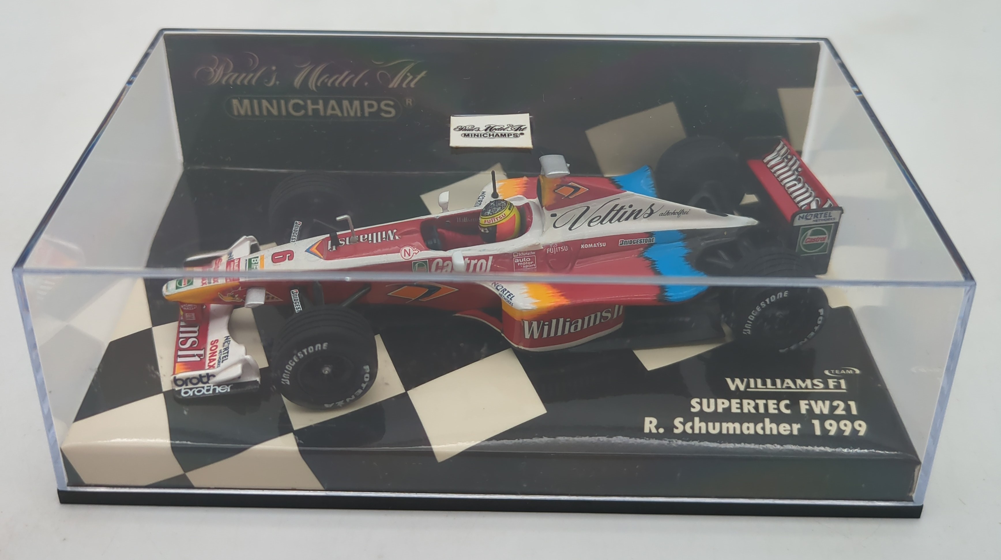 Paul\'sModelArt 1/43MINICHAMPS 430 990006 WILLIAMS SUPER TEC FW21 R.SCHUMACHER 1999 #6