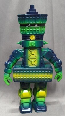 ソフビ　monstock Gモアイロボ　ブルーグロー　ブルマァク　安楽安作 ソフビ monstock Gモアイロボ ブルーグロー ブルマァク 安楽安作