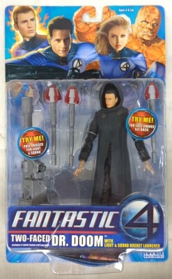 TOYBIZ FANTASTIC FOUR TWO-FACED Dr.DOOM w/LIGHTandSOUND ROCKET LANCHER