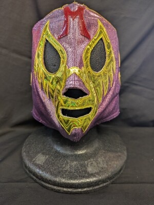 プロレスマスク ブシオ製 【ミル・マスカラス (豹柄生地x金特殊