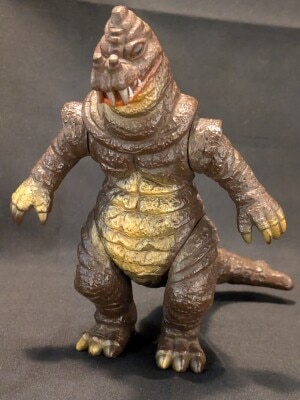 ポピー キングザウルス 「メカゴジラ2」当時物 ポピー キングザウルス メカゴジラ ライトグレー成型/黒&赤/16.5