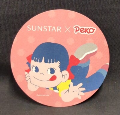 丸形紙コースター ペコちゃん SUNSTAR×PEKO