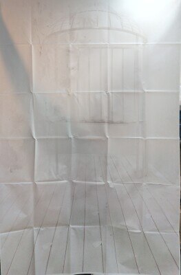ドール用小物 背景布 お庭柄 約150cm×100cm