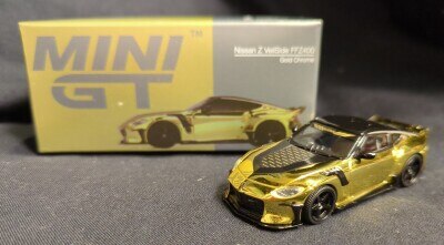 TSM 1/64 MINI GT Nissan Z Veilside FFZ400 ゴールドクロム (右ハンドル)