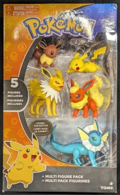 TOMY MUｌTI FIGURE PACK POKEMON Pikachu/Eevee/Jolteon/Flareon/Vaporeon