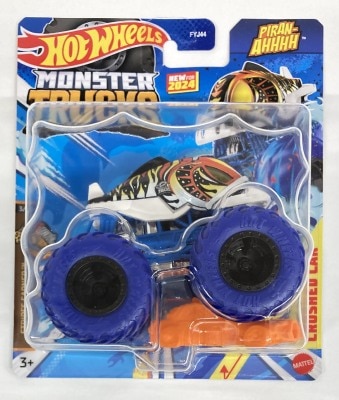 MATTEL HTM56 2024 MONSTER TRUCKS/STRIPES EARNED HTM56 PIRAN-AHHHH 3/4