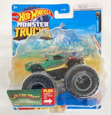 MATTEL MONSTER TRUCKS 28/75/CRASH LAGENDS 5/11 HOTWHEELS SNAKE BITE 28/75
