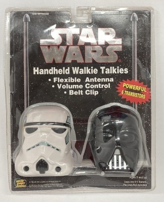 MGA / MICRO GAMES OF AMERICA HANDHELD WALKIE TALKIES (STORMTROOPER / DARTH VADER)