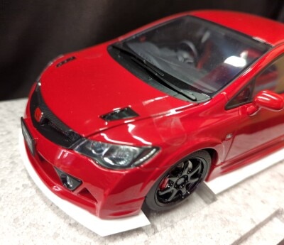 MOTORHELIX 1/18 Honda Civic Type R(FD2)MUGEN RR Milano Red M85415