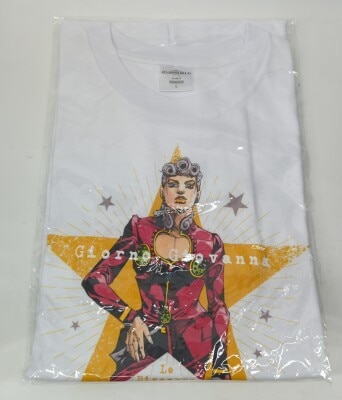 バンダイナムコエクスペリエンス 荒木飛呂彦描き下ろしTシャツ ジョルノ・ジョバァーナ Lサイズ