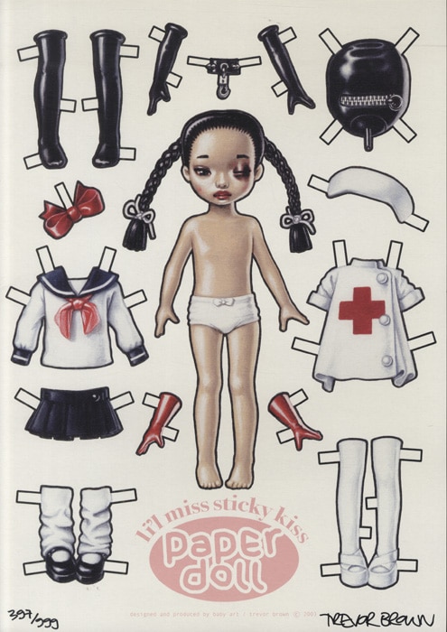 Trevor Brown li'l miss sticky kiss Paper doll ( limited to 999