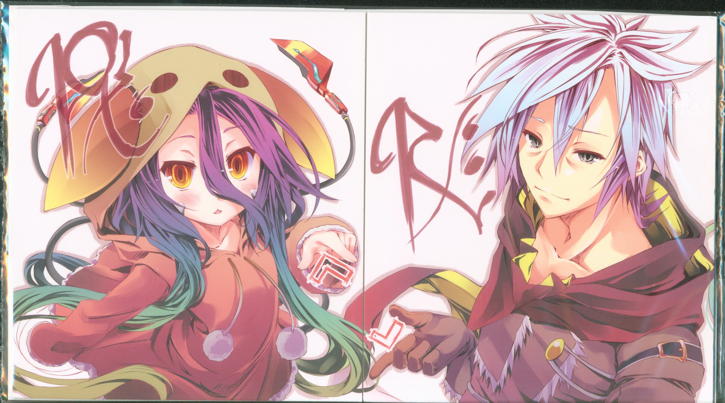 shuvi and riku (no game no life) drawn by kurokitsune_(float0108)