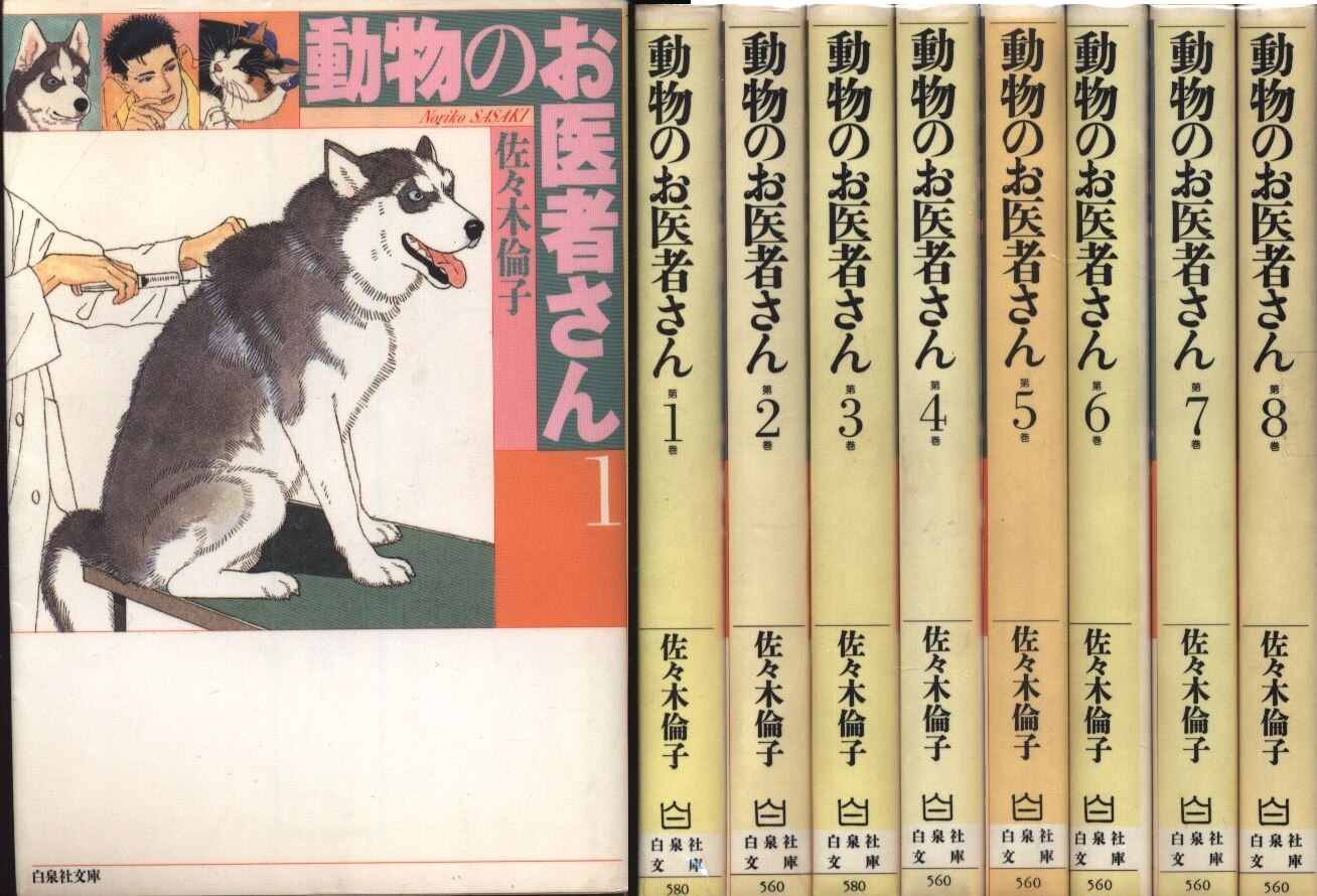 白泉社 白泉社文庫 佐々木倫子 動物のお医者さん 文庫版 全8巻 セット まんだらけ Mandarake