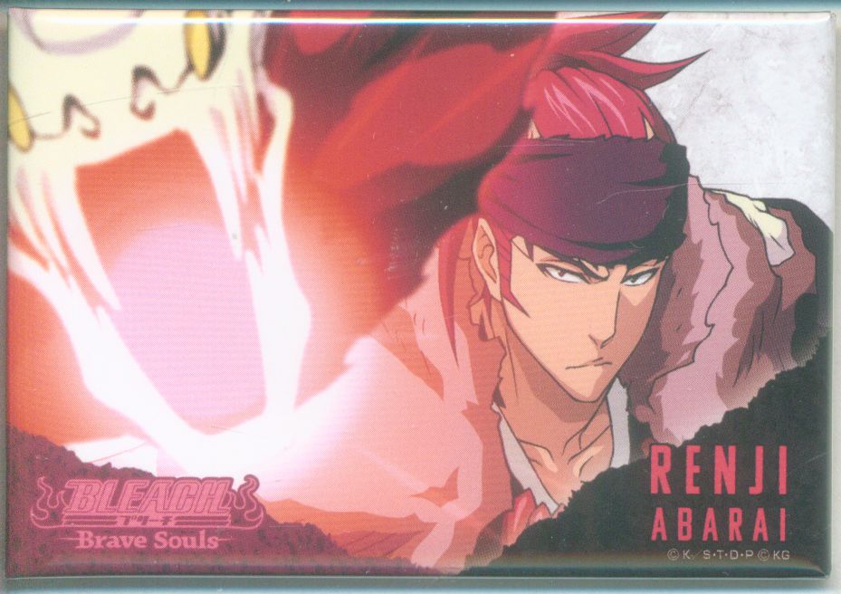 Bleach Brave Souls Buresoru Square Can Badge Renji Abarai Mandarake 在线商店