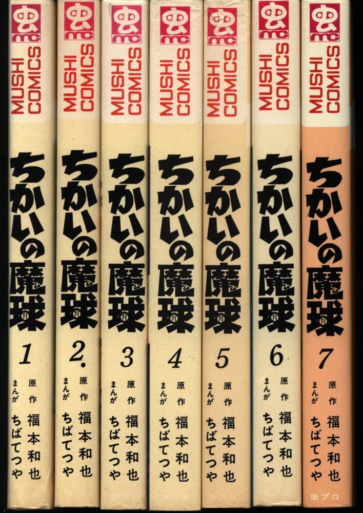 虫プロ商事 虫コミックス ちばてつや・福本和也 ちかいの魔球全7巻 初版セット