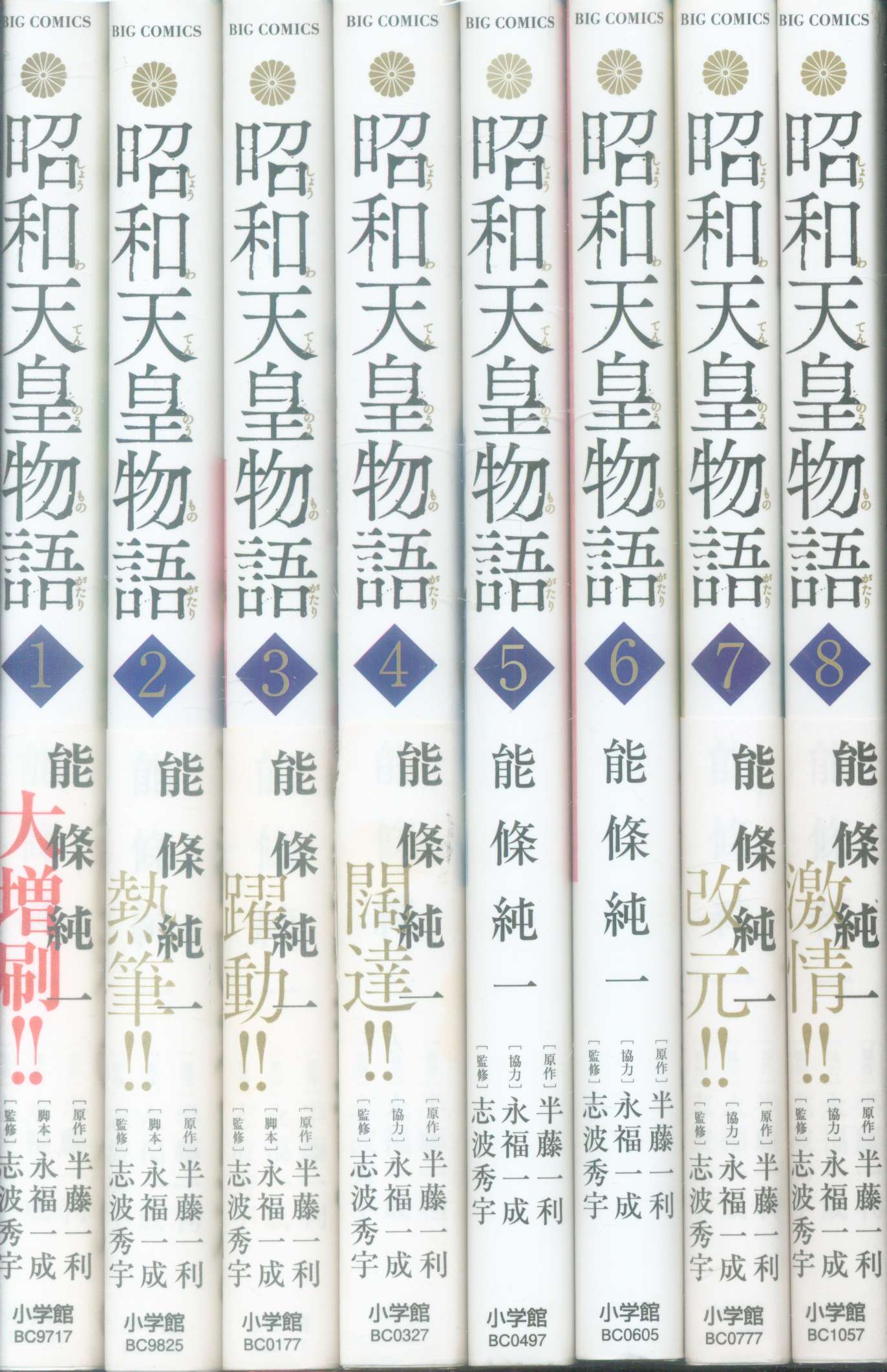 Shogakukan Big Comics Junichi Noujou Showa Emperor Story Volume 1 8 Most New Issue Set Mandarake Online Shop