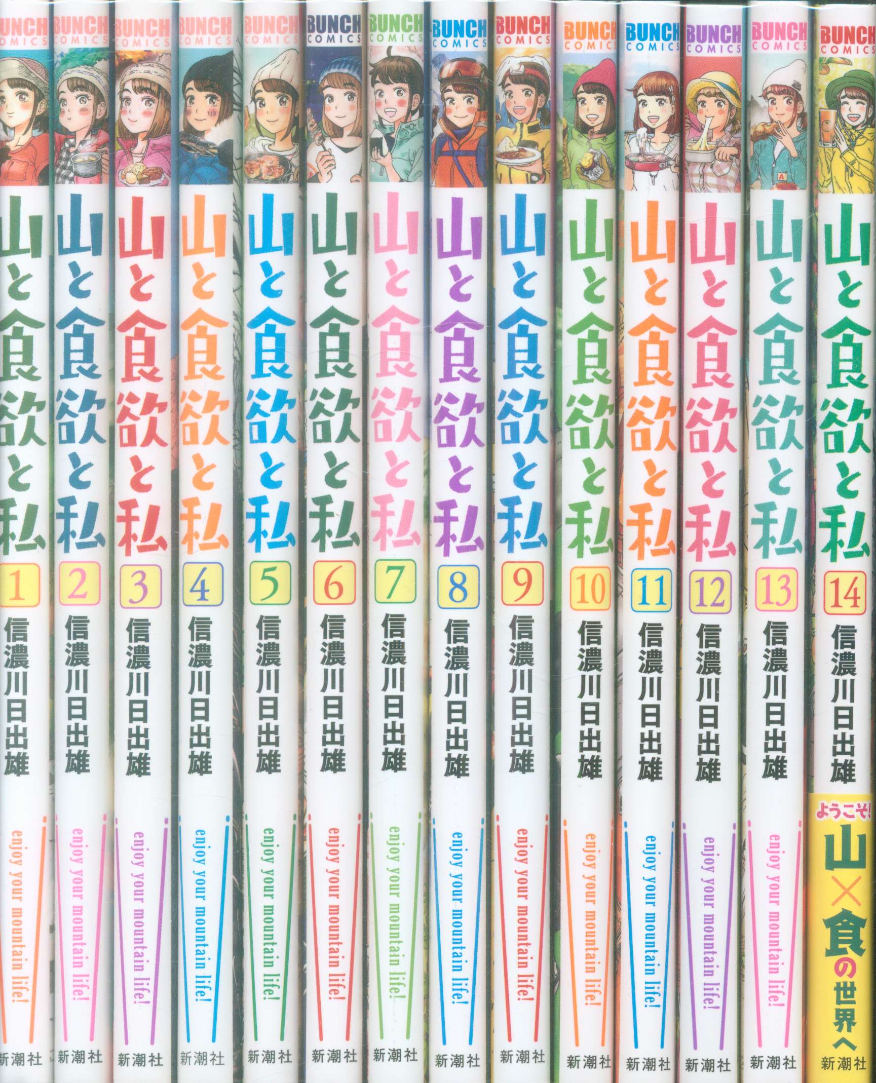 新潮社 バンチコミックス 信濃川日出雄 山と食欲と私 1-14巻最新刊