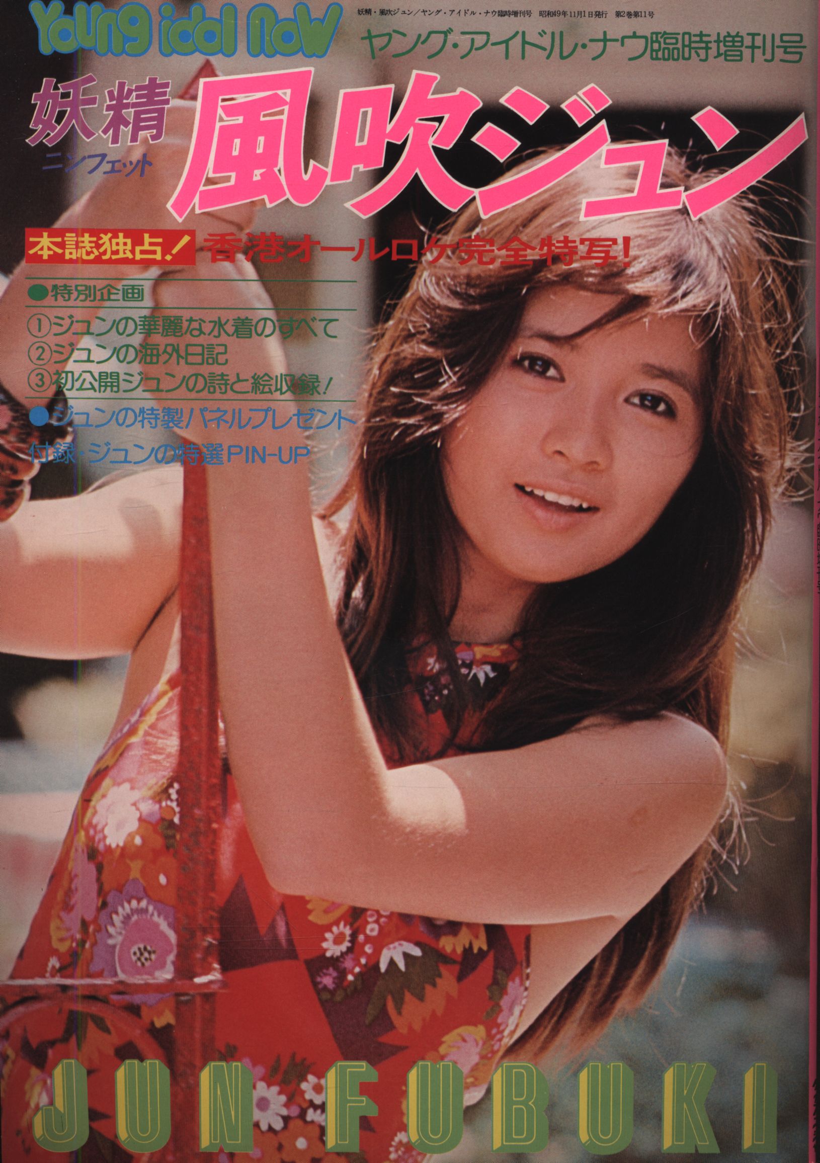 ポスター 風吹ジュン ユニチカ 52cm×73cm / モデル アイドル 昭和 - 印刷物