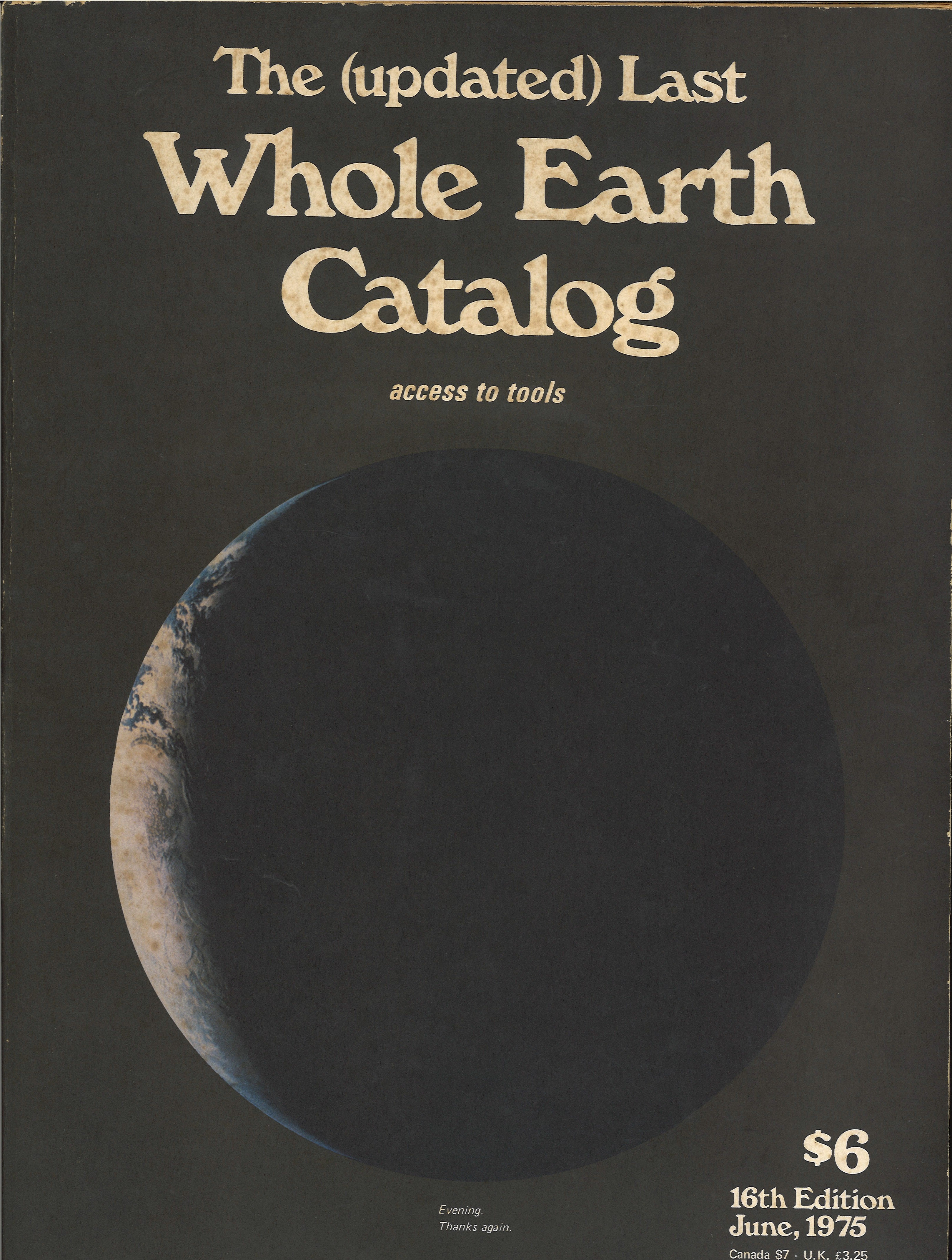 Stewart Brand The (updated) Last Whole Earth Catalog 1975年 まんだらけ