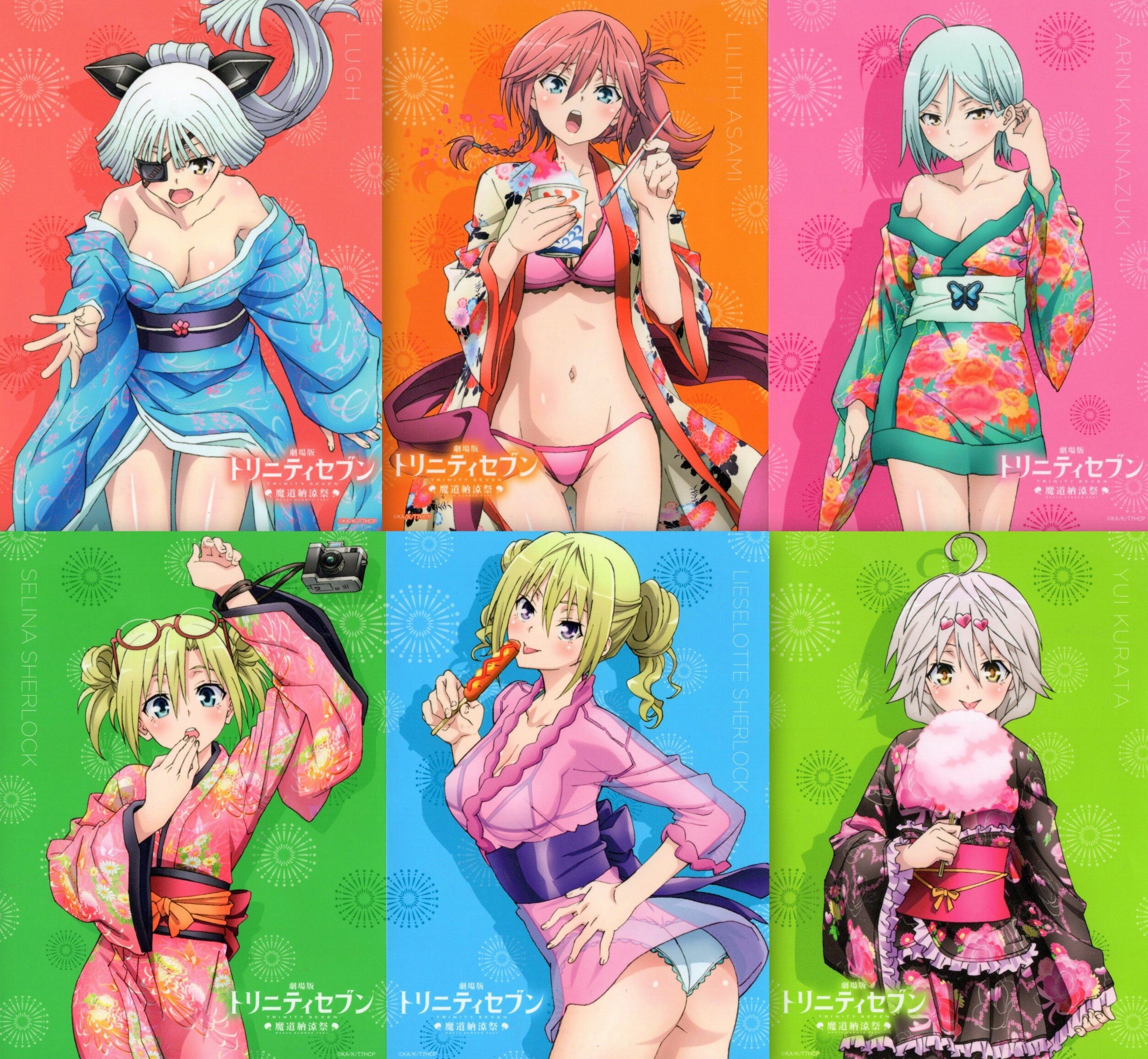 トリニティセブン 魔道納涼祭 イベントビジュアルａ6ステッカー 6枚セット まんだらけ Mandarake
