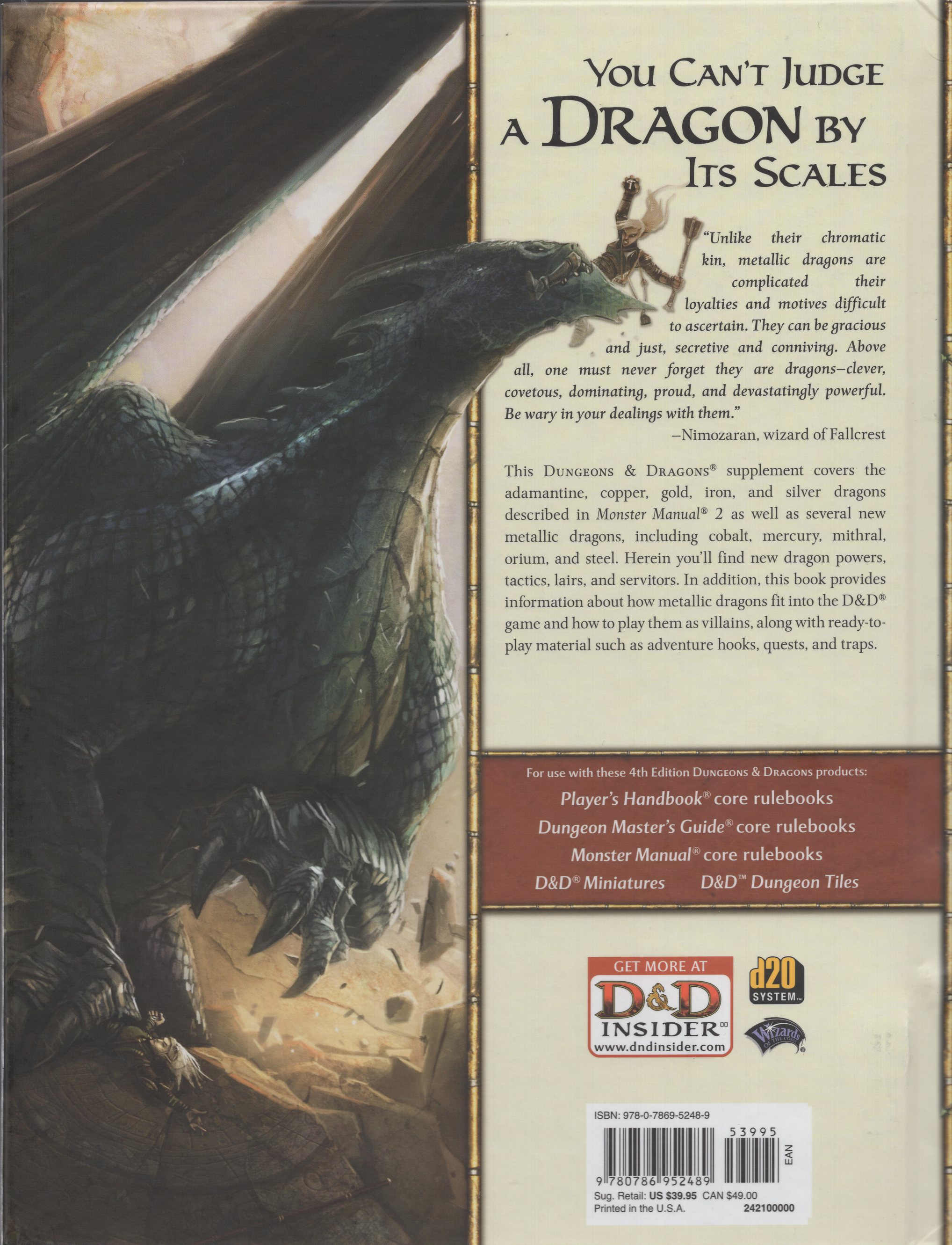 Livre Draconomicon D&D4 - Dragons Chromatiques, Occasion Bon état