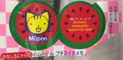 講談社 2000年(平成12年)8月なかよし雑誌付録 かなしろにゃんこ ムーぽん プチスイカメモ