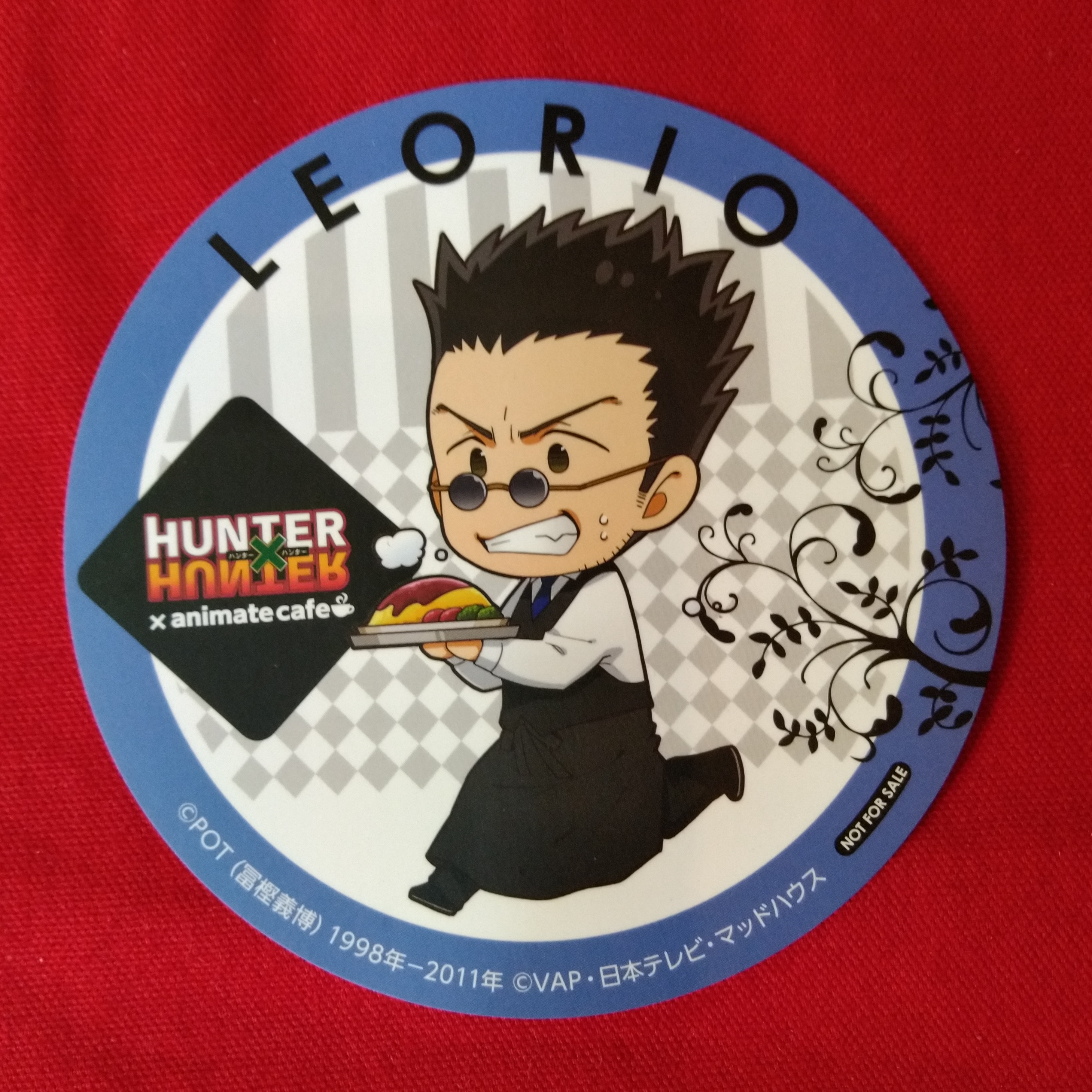 Hunter X Hunter Animate Cafe First Edition Phantom Brigade Edited By Part 1 Leorio Menu Order Bonus Item Coaster Mandarake 在线商店