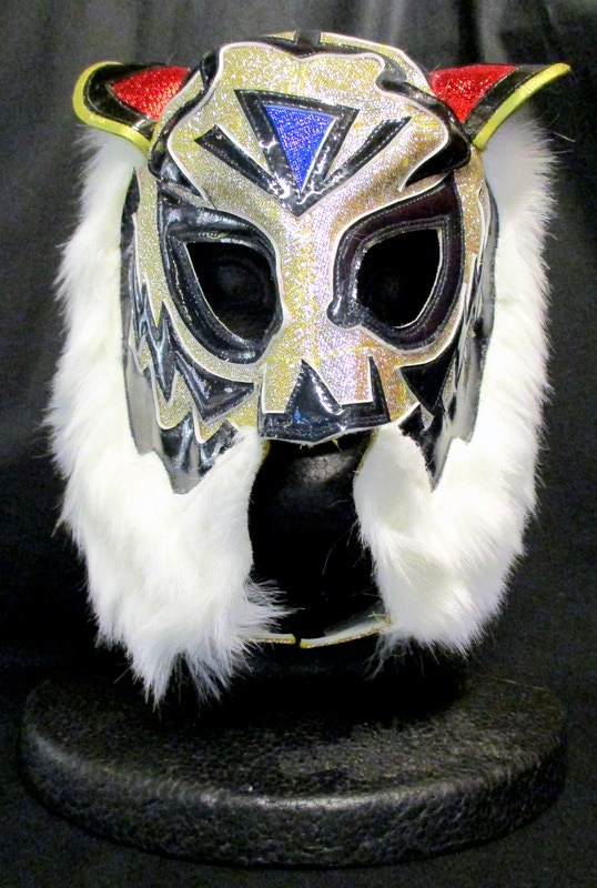 プロレスマスク 3代目タイガーマスク 銀ラメ紺フチ shimaタグ付き まんだらけ mandarake