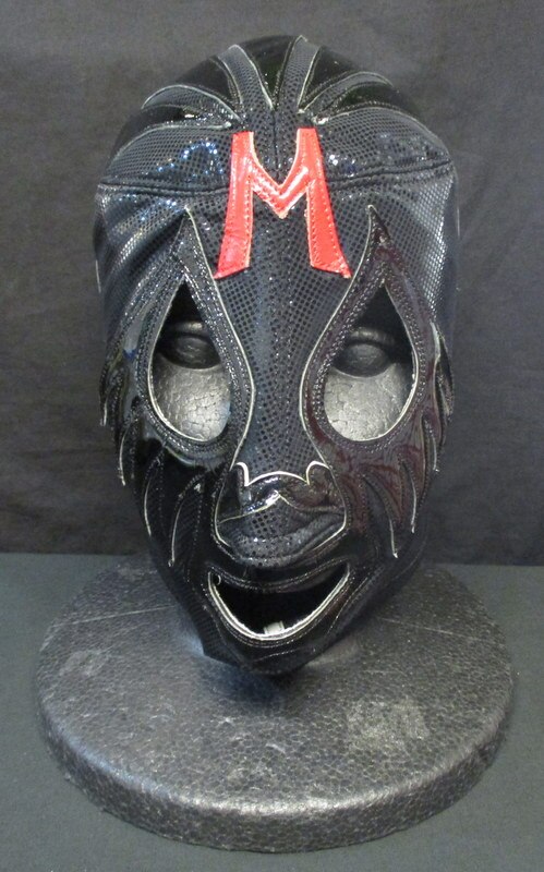ミルマスカラス黒赤プロレスマスク