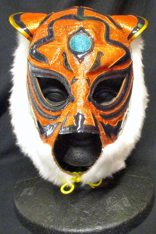 プロレスマスク 2代目タイガーマスク オレンジラメ 黒フチ Aimタグ付き まんだらけ Mandarake