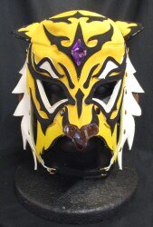プロレスマスク 【初代タイガーマスク(格闘技戦タイプ) 黄×黒フチ】 タグなし