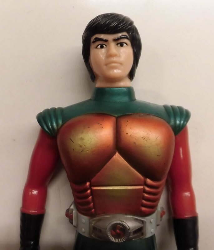 ソフビ ポピー スカイライダー・NEW仮面ライダー 面換え・ケース入