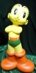 A Billiken soft vinyl, Astro Boy, soft vinyl, and 