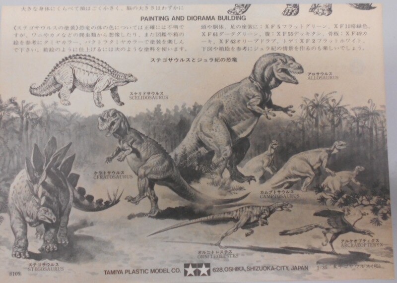 74％以上節約 再販 タミヤ 35 恐竜シリーズ No.2 ステゴサウルス プラモデル 60202