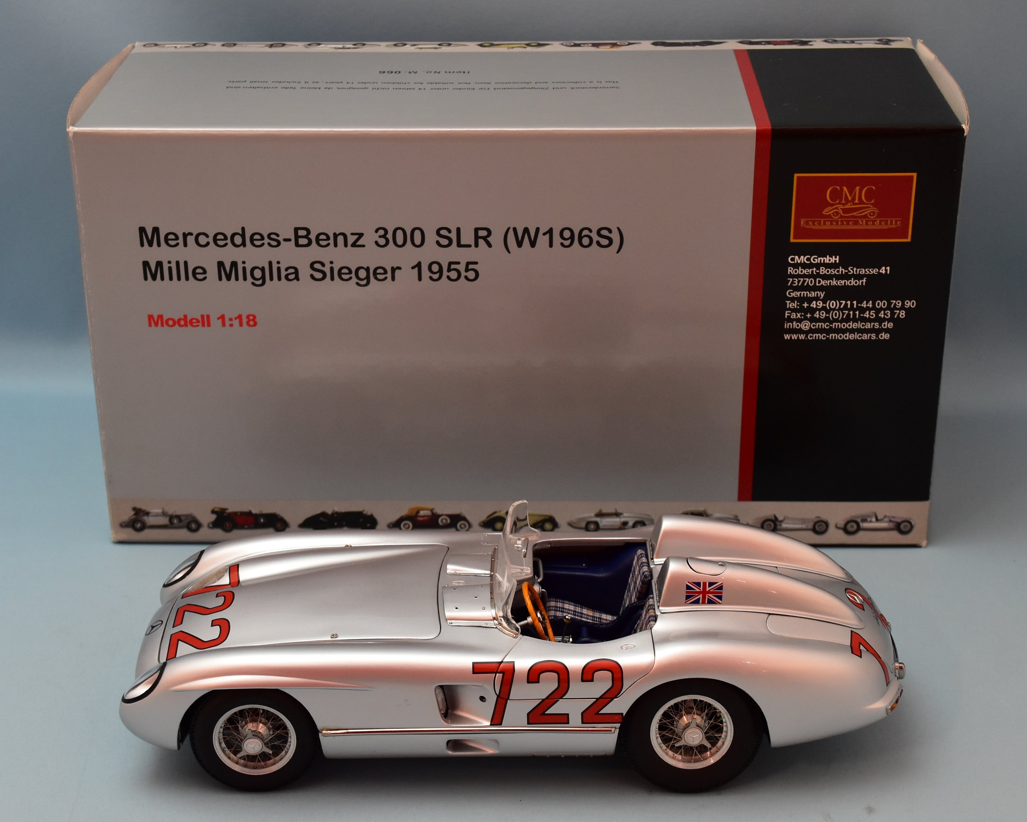 CMC 1/18 MercedesBenz 300SLR #722(W196S)-
