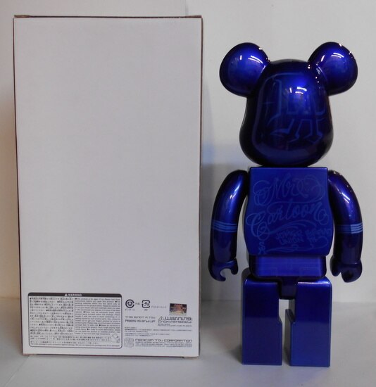 MEDICOMTOY Be@rbrick (Bearbrick) 400% WWT STUSSY (Blue