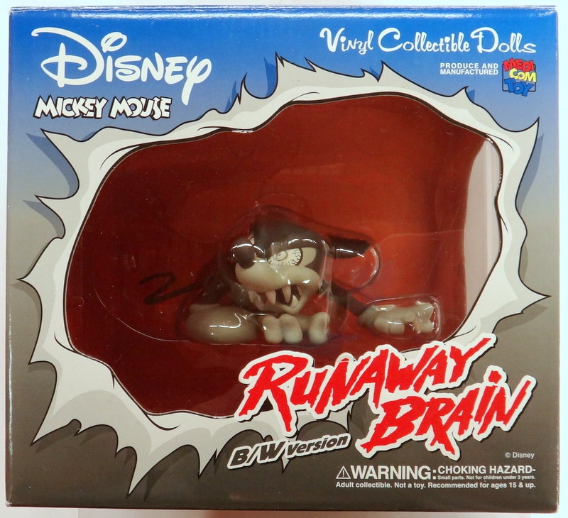 MediCom Toy VCD MICKEY MOUSE (RUNAWAY BRAIN B / W Version