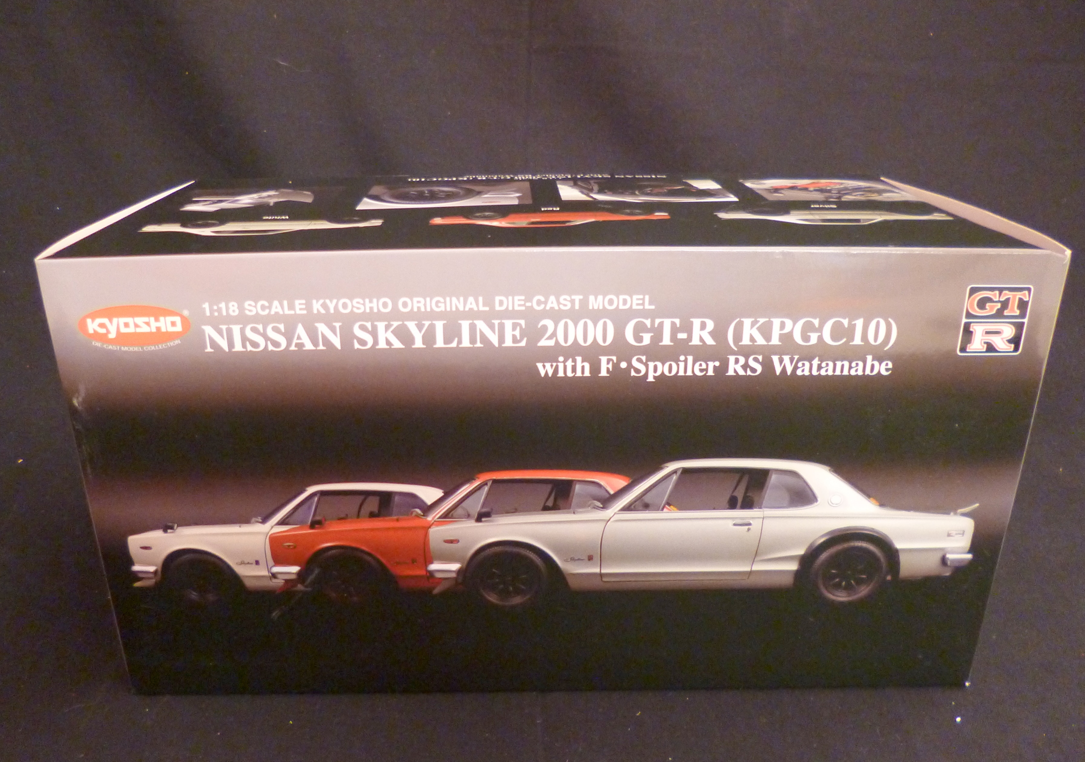 京商・オリジナル 1/18 日産 スカイライン ハコスカ 2000 GT-R (KPGC10) with/Fスポイラー /RSワタナベ (ホワイト) 