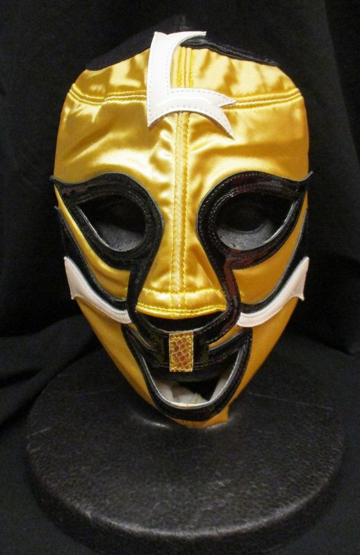 Pro Wrestling Mask Bushio Made in mil ・ Masukarasu (gold × white