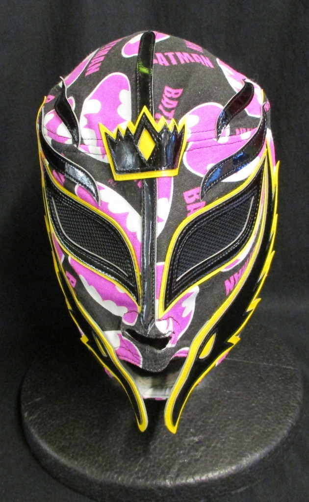 Pro Wrestling Mask Rey Mysterio Jr Batman Pattern Fabric X Black Yellow Edge Untagged Mandarake Online Shop