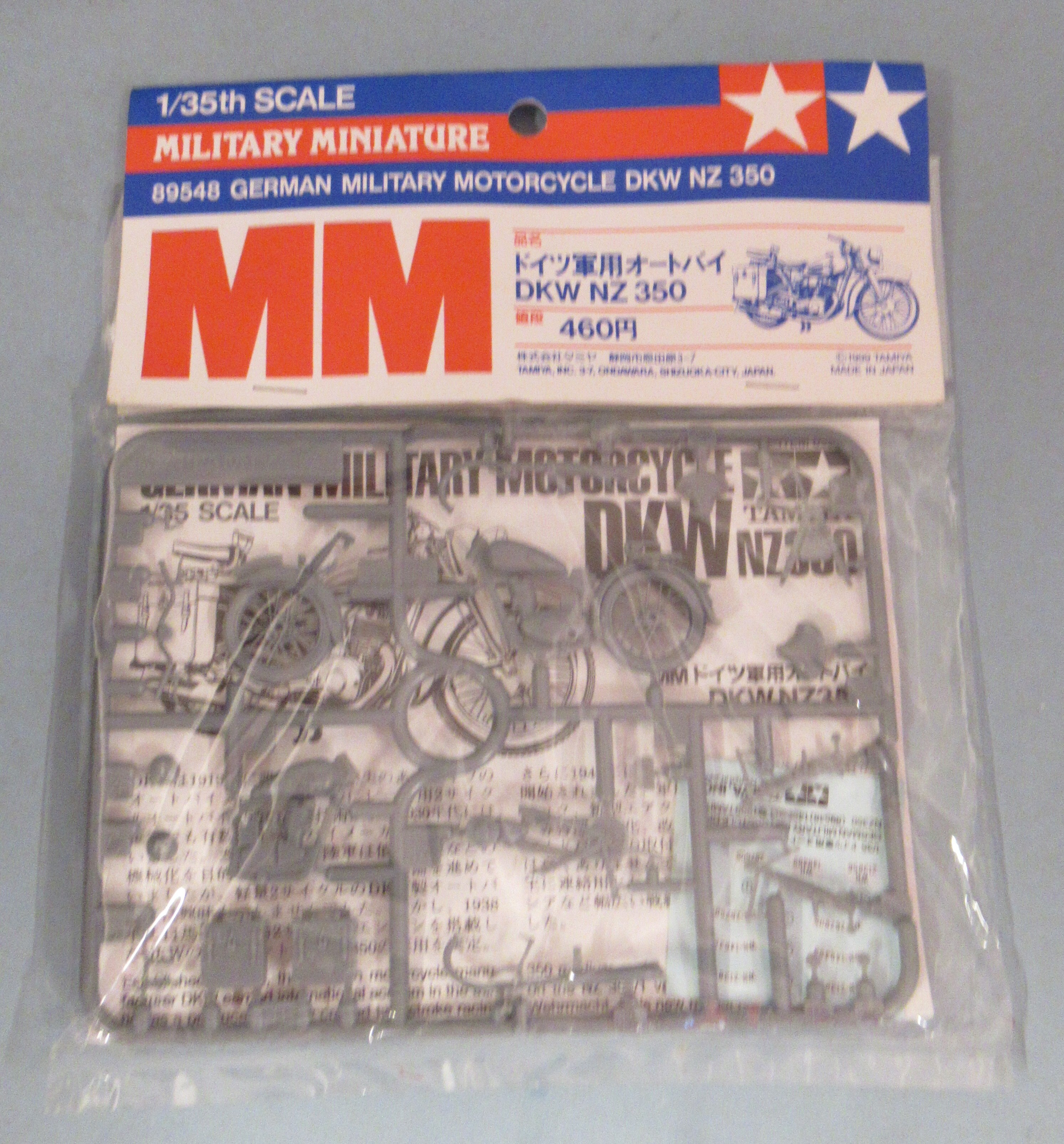 Details about   Tamiya MM Militray Miniature 89548 German Military Motorcycle DKW NZ 350 Model