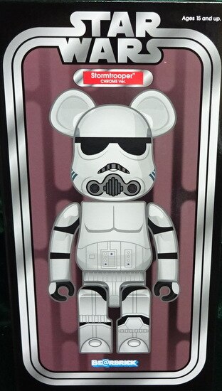 BE@RBRICK STAR WARS STORMTROOPER CHROME 400% STORM TROOPER EXHIBITION '15 
